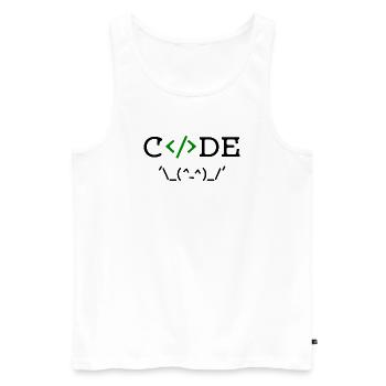 App Developer Saying Career Profession Job Success - Men's Premium Organic Tank Top - white - Front - AI Model Male 178 light (178cm)