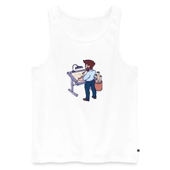 Projektmanager Architekt Job Vorgesetzter Karriere - Männer Premium Bio Tank Top - Weiß - Vorne - AI Model Male 178 light (178cm)