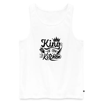 King of the Kitchen - Männer Premium Bio Tank Top - Weiß - Vorne - Michal (187cm)