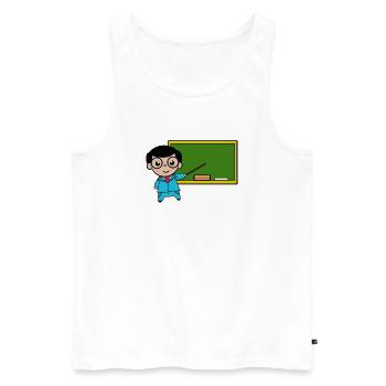Profession Teacher Job Work Career Worker Success - Men's Premium Organic Tank Top - white - Front - AI Model Male 178 light (178cm)