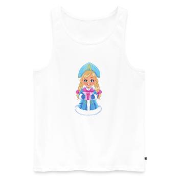Ded Moroz Snegurotschka russischer Weihnachtsmann - Männer Premium Bio Tank Top - Weiß - Vorne - AI Model Male 178 light (178cm)