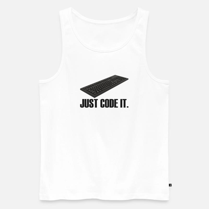 Just Code it - Männer Premium Bio Tank Top - Weiß