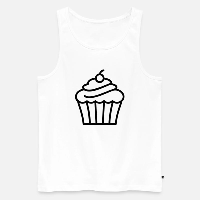 Cupcake - Männer Premium Bio Tank Top - Weiß