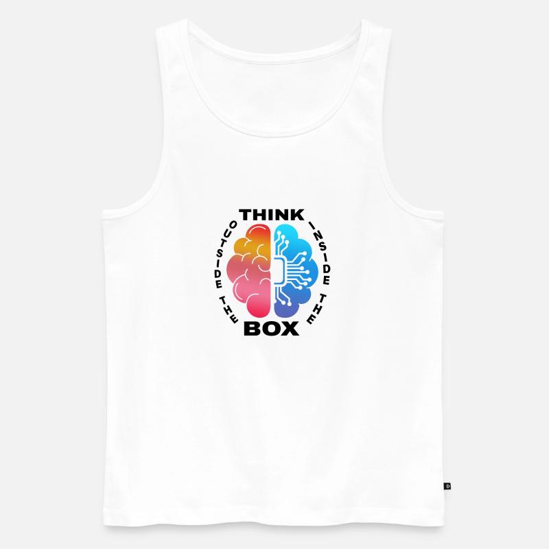 Think outside / inside the Box - Männer Premium Bio Tank Top - Weiß