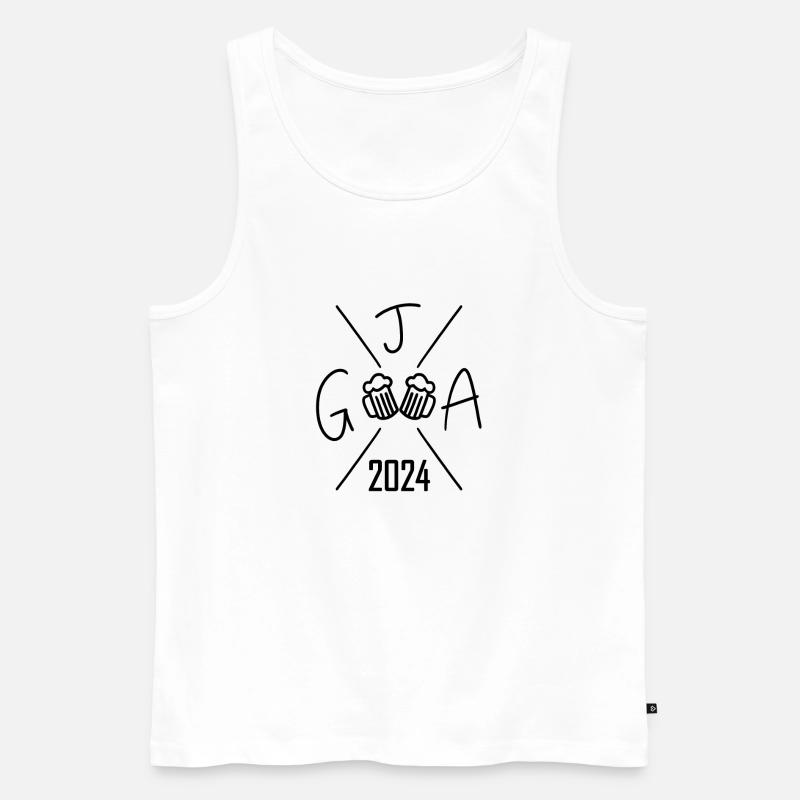 2024 Junggesellenabschied Crew Feier - Männer Premium Bio Tank Top - Weiß