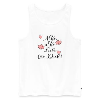 ALLES LIEBE SPRÜCHE - Männer Premium Bio Tank Top - Weiß - Vorne - AI Model Male 178 light (178cm)