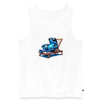 Poison arrow frog design - Men's Premium Organic Tank Top - white - Front - AI Model Male 178 light (178cm)