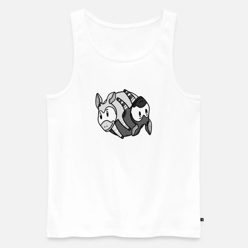 Yin Yang Okapi - Männer Premium Bio Tank Top - Weiß