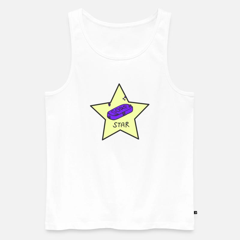 Soapstar - Männer Premium Bio Tank Top - Weiß