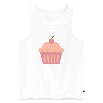 Cupcake - Men's Premium Organic Tank Top - white - Front - Michal (187cm)