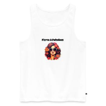 Fierce & Fabulous - Men's Premium Organic Tank Top - white - Front - Michal (187cm)