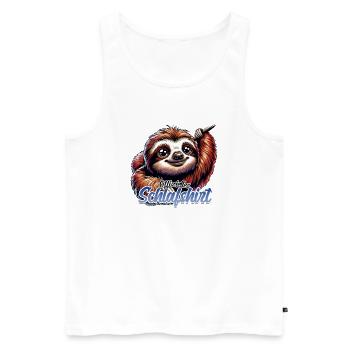 Offizielles Schlafshirt - Männer Premium Bio Tank Top - Weiß - Vorne - Michal (187cm)