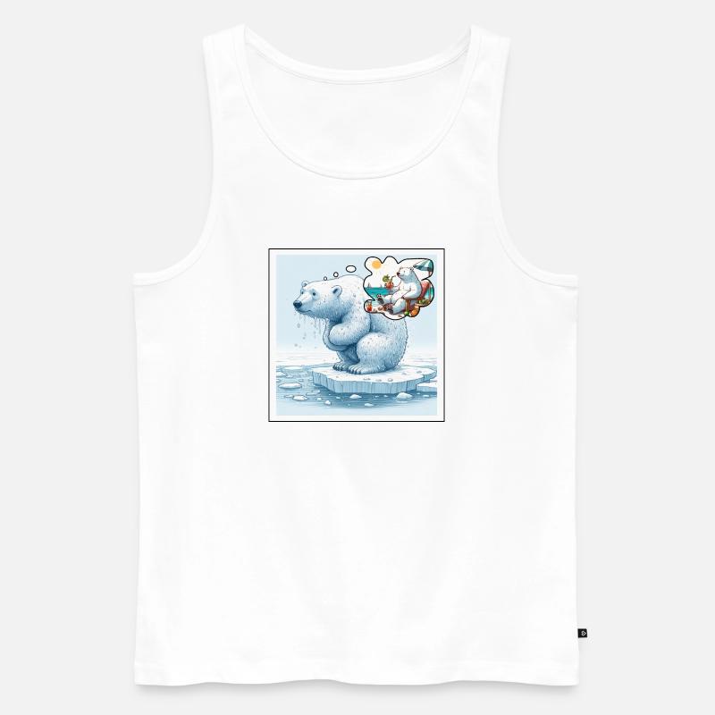 Eisbär - Männer Premium Bio Tank Top - Weiß