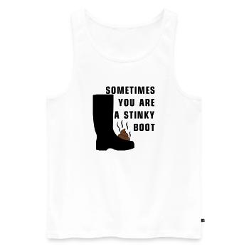 Sometimes you are a stinky boot - Männer Premium Bio Tank Top - Weiß - Vorne - AI Model Male 178 light (178cm)