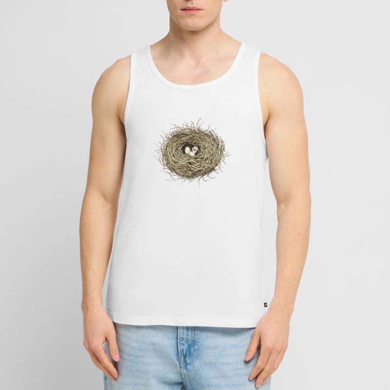 Vogelnest oder Osternest mit drei Vogel Eier Männer Premium Bio Tank Top