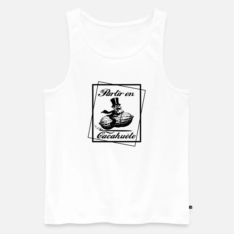 Erdnuss-Trip - Männer Premium Bio Tank Top - Weiß