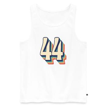 Vintage Retro T-Shirt Number 44 Forty Four - Men's Premium Organic Tank Top - white - Front - Michal (187cm)