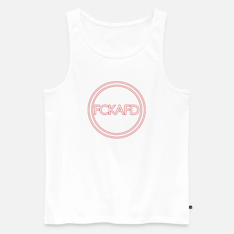 FCK AFD - Männer Premium Bio Tank Top - Weiß