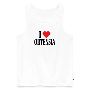 t-shirt j’aime l’hortensia t-shirt idée cadeau - Débardeur bio Premium Homme - blanc - Devant - Michal (187cm)