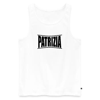 Patrizia t-shirt t-shirt idée cadeau - Débardeur bio Premium Homme - blanc - Devant - Michal (187cm)