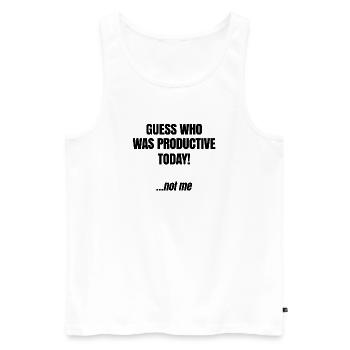 Egal Statement Witzig Ist Mir Wurscht - Männer Premium Bio Tank Top - Weiß - Vorne - Michal (187cm)