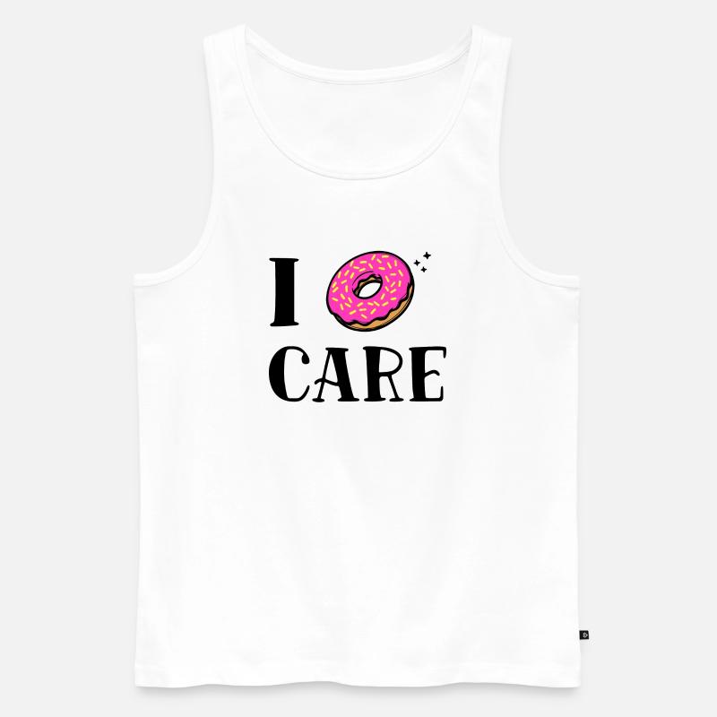 Is Mir Egal Witzig Donut Statement - Männer Premium Bio Tank Top - Weiß