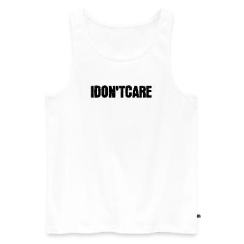 Ist Mir Wurscht Statement Egal - Männer Premium Bio Tank Top - Weiß - Vorne - AI Model Male 178 light (178cm)