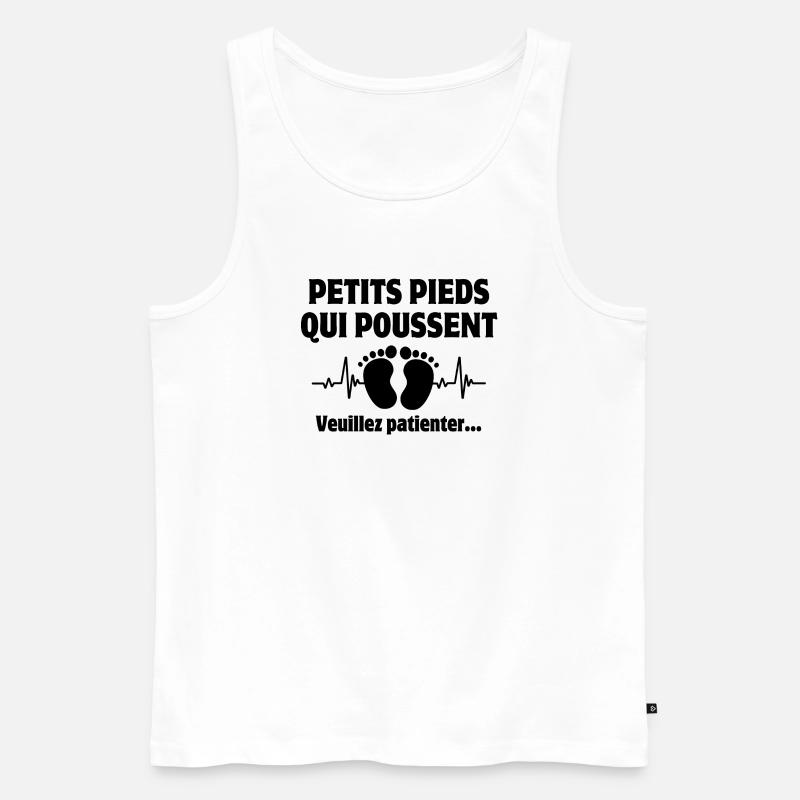 Werdender Vater, werdende Mutter, werdendes Baby - Männer Premium Bio Tank Top - Weiß