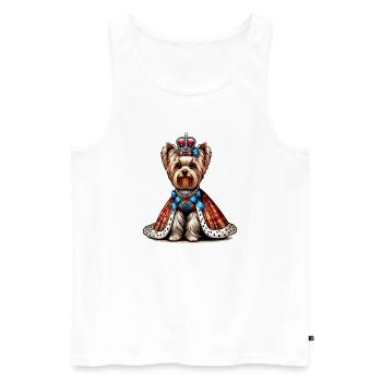 Yorkshire Terrier Princess - Men's Premium Organic Tank Top - white - Front - Michal (187cm)