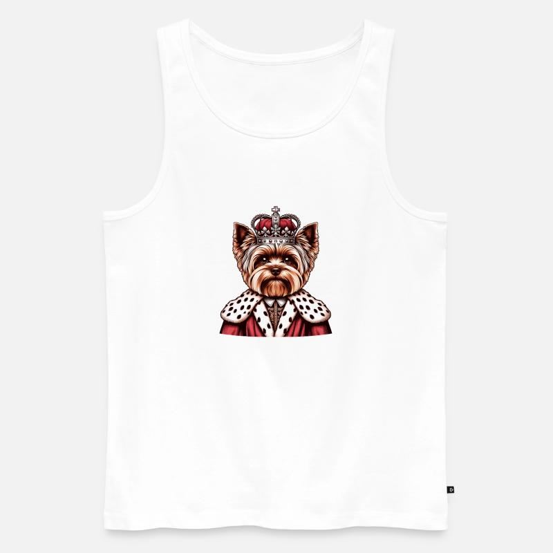 Yorkshire Terrier König - Männer Premium Bio Tank Top - Weiß