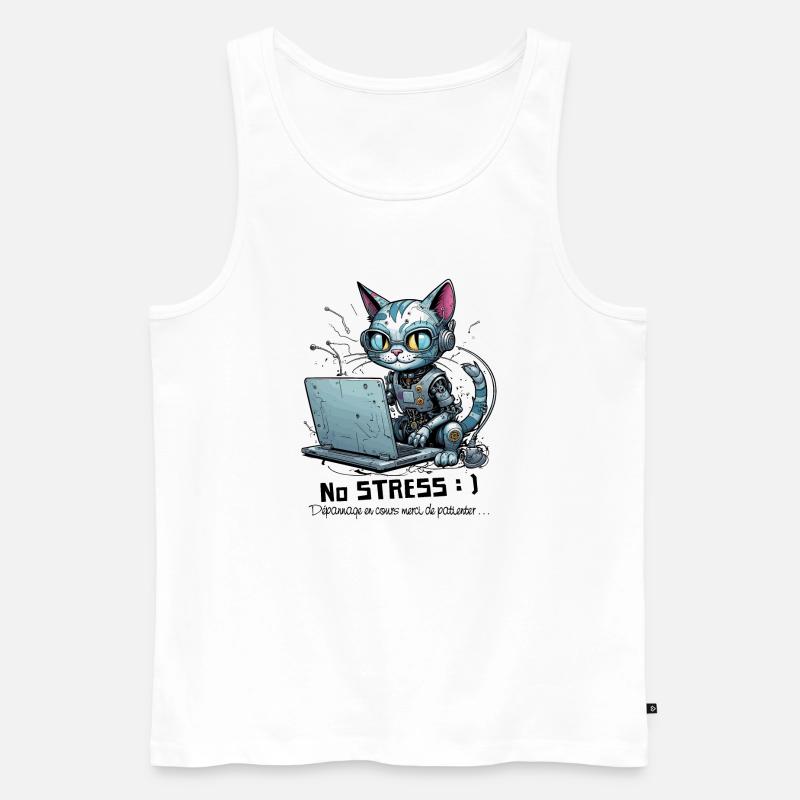 Geekiger Computer-Chat, Computer-Humor - Männer Premium Bio Tank Top - Weiß