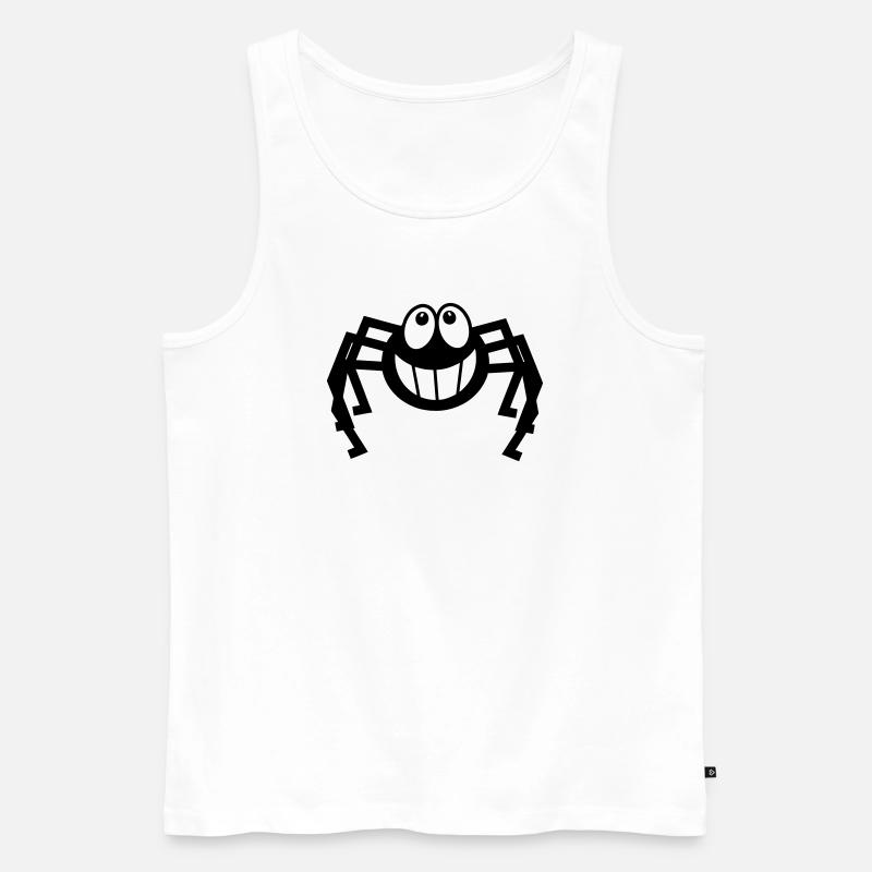 Spinne lacht - Männer Premium Bio Tank Top - Weiß