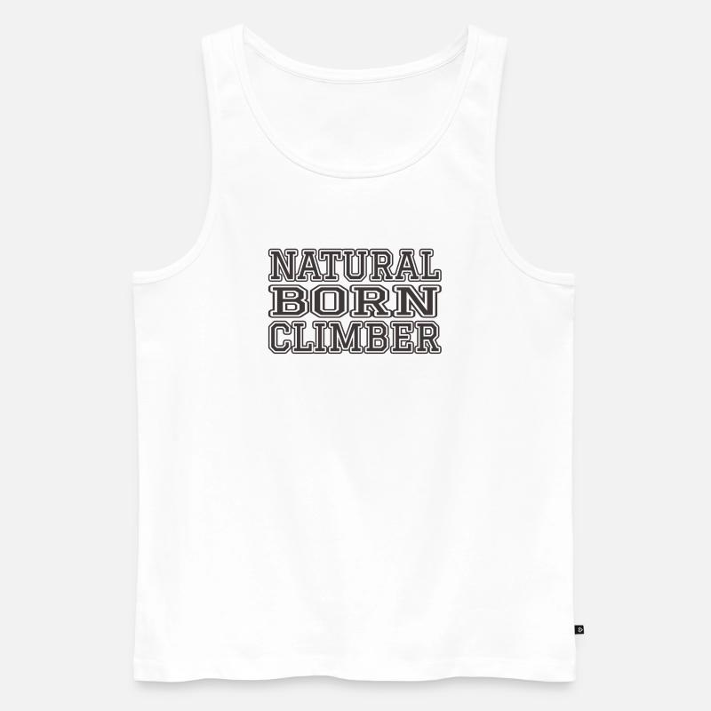 Geborener Kletterer - Männer Premium Bio Tank Top - Weiß