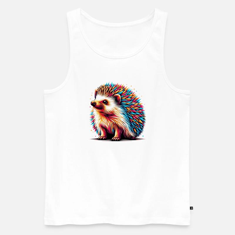 Igel - Männer Premium Bio Tank Top - Weiß