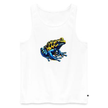 Frosch - Männer Premium Bio Tank Top - Weiß - Vorne - AI Model Male 178 light (178cm)