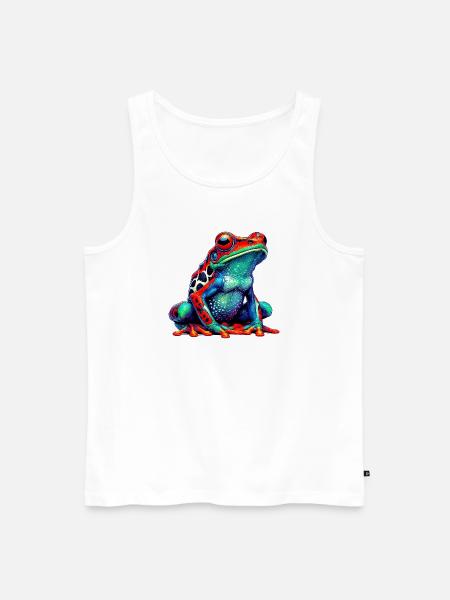 Frog - Men's Premium Organic Tank Top - white