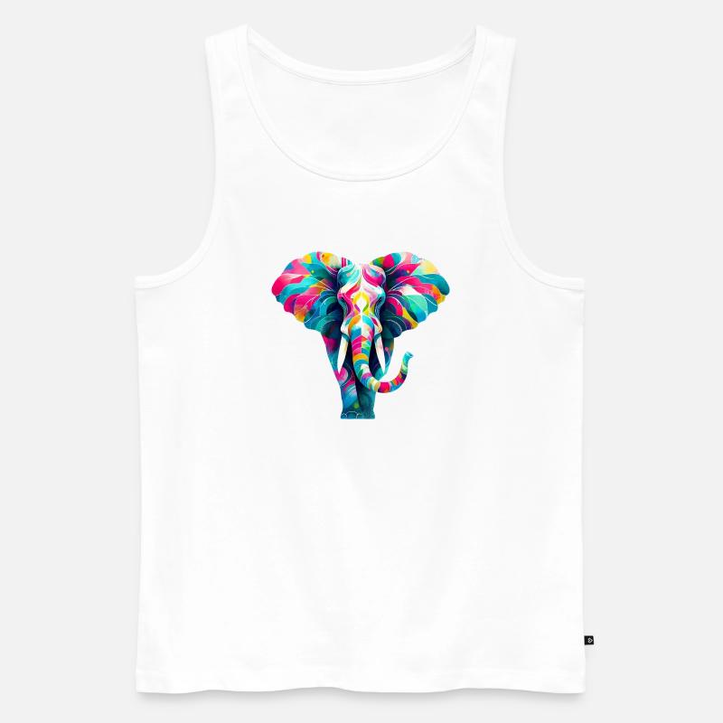 Elefant - Männer Premium Bio Tank Top - Weiß