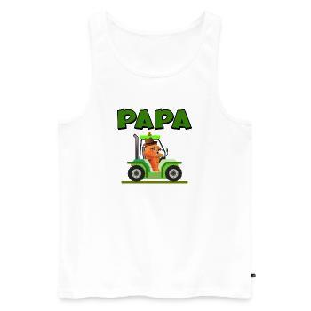 Farmer Dad Tractor - Men's Premium Organic Tank Top - white - Front - AI Model Male 178 light (178cm)
