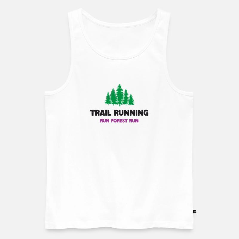Trailrunning - Run Forest Run - Männer Premium Bio Tank Top - Weiß