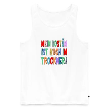 Karneval Fasching Rosenmontag Sprüche - Männer Premium Bio Tank Top - Weiß - Vorne - AI Model Male 178 light (178cm)