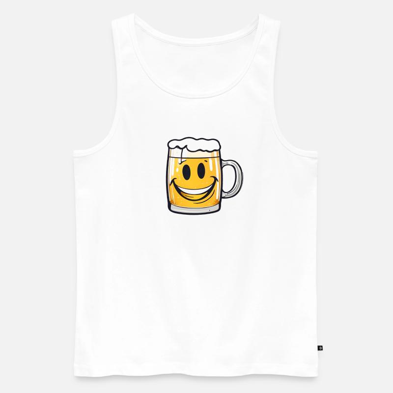 Fröhliches Bier! - Männer Premium Bio Tank Top - Weiß
