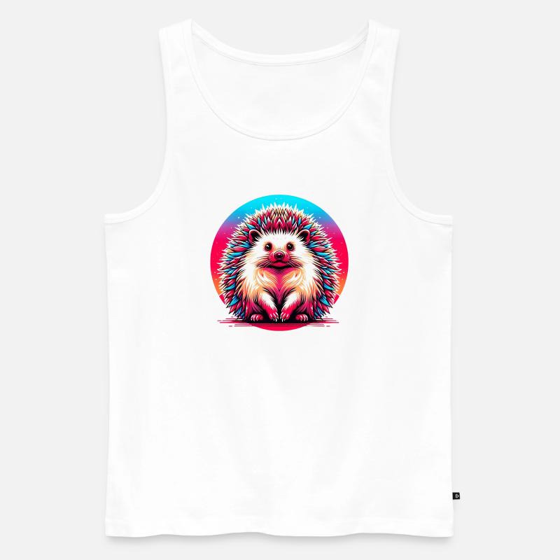 Igel - Männer Premium Bio Tank Top - Weiß