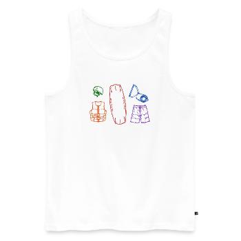 Surfing Wakeboard Surfbrett Wasserski Wassersport - Männer Premium Bio Tank Top - Weiß - Vorne - Michal (187cm)