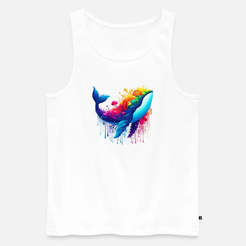 Wal - Männer Premium Bio Tank Top - Weiß