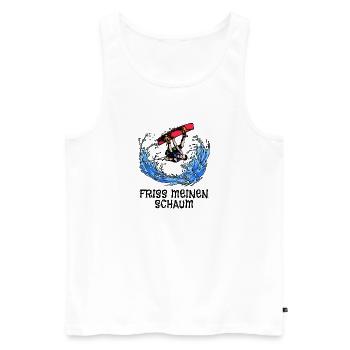 Wakeboard, Surfboard, Water Sports, Stunt, Wakesurfing - Men's Premium Organic Tank Top - white - Front - Michal (187cm)