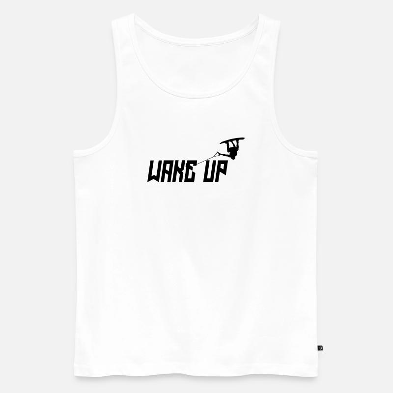 Kitesurfer Statement Stunt Wakeboard Wellenreiten - Männer Premium Bio Tank Top - Weiß