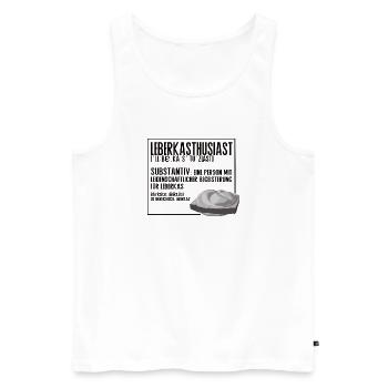 Leberkasthusiast – L’humour de style de vie de Leberka - Débardeur bio Premium Homme - blanc - Devant - Michal (187cm)