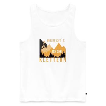 Mir Reicht`s, ich geh Klettern - Männer Premium Bio Tank Top - Weiß - Vorne - Michal (187cm)