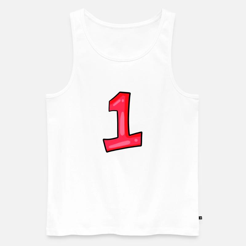 1 - Männer Premium Bio Tank Top - Weiß