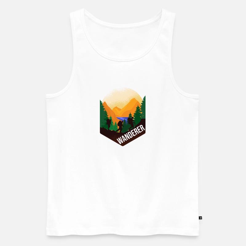 Wanderer - Männer Premium Bio Tank Top - Weiß